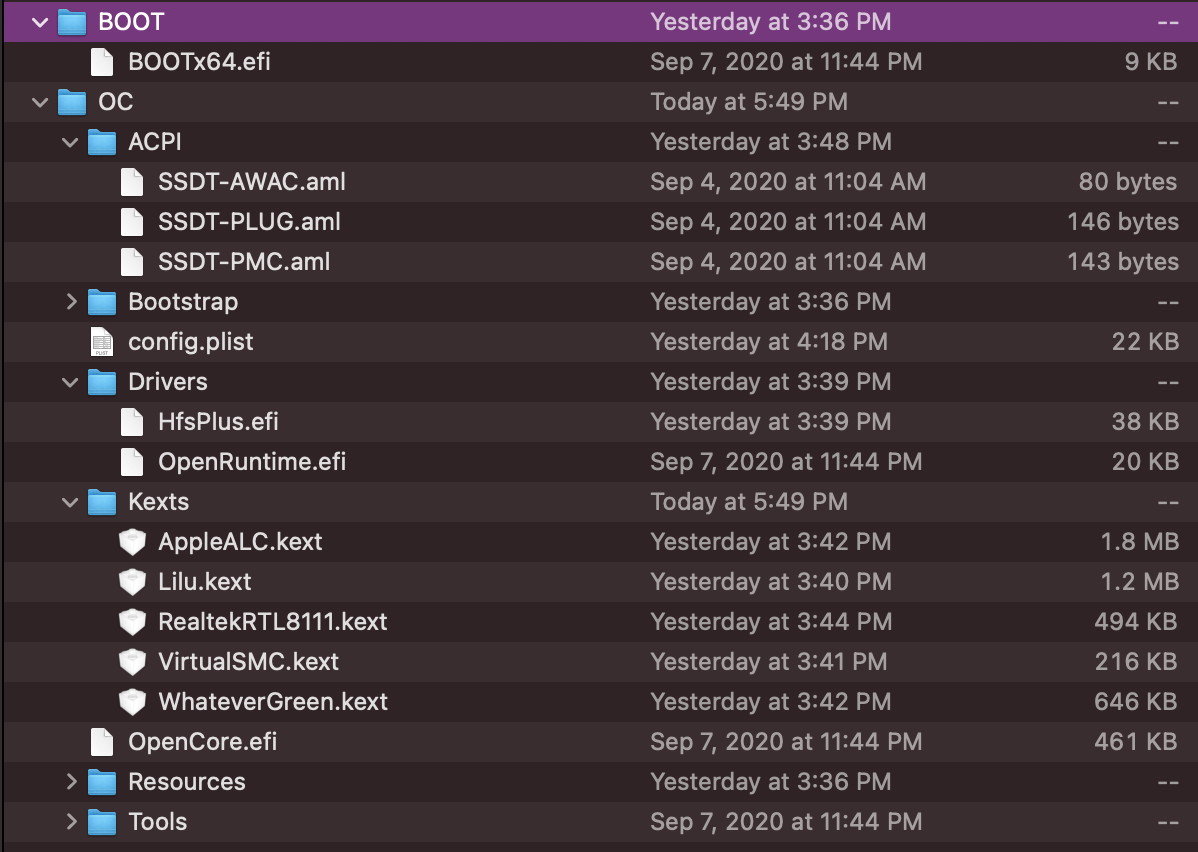 OpenCore File Structure